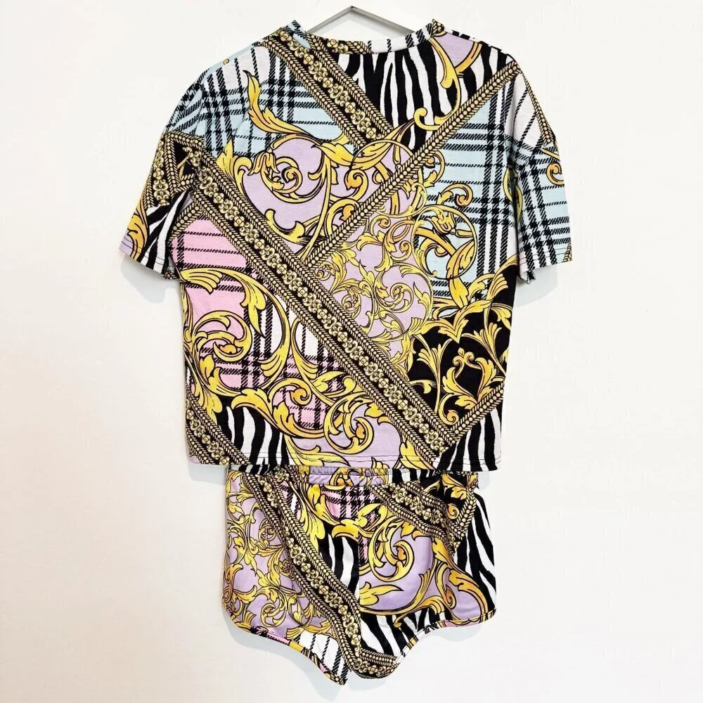 Jaded London 2 Piece Set Shirt Shorts Summer Luxury Casual Lounge Extra Small